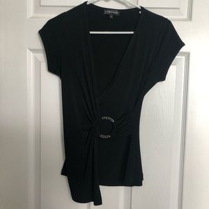 Dress shirt w/ Black Rhinestones